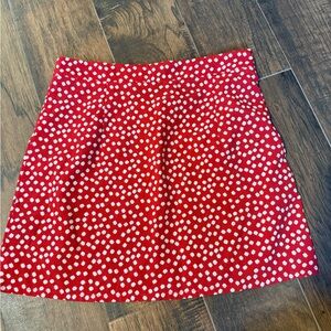 Red Floral Women's Skirt
